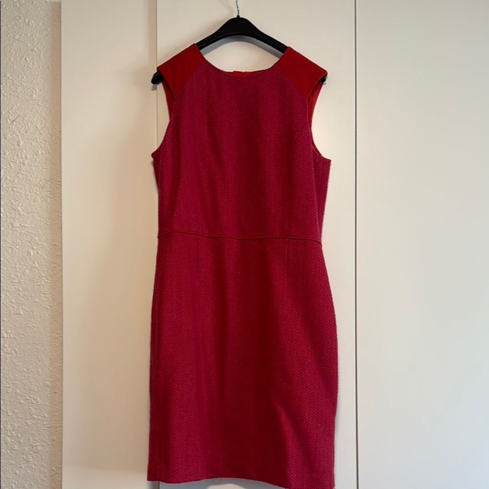 Banana Republic Pink Sheath Midi Dress Crew Neck Sleeveless